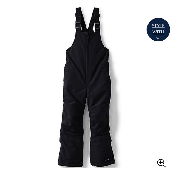 NWT Lands End Youth Size 14 slim snow bib - Picture 2 of 2